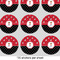 Girl's Pirate & Dots 2" Multipurpose Round Labels - Sheet