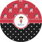 Girl's Pirate & Dots 2" Multipurpose Round Labels - Single Sticker