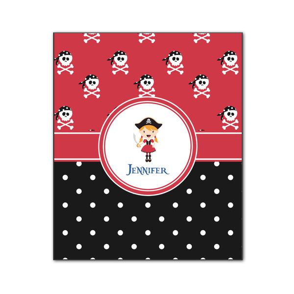 Custom Girl's Pirate & Dots Wood Print - 20x24 (Personalized)