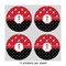 Girl's Pirate & Dots 4" Multipurpose Round Labels - Sheet