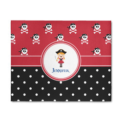 Girl's Pirate & Dots 8' x 10' Indoor Area Rug (Personalized)