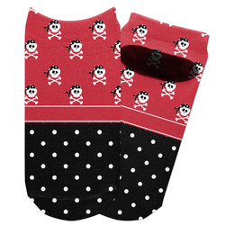 Girl's Pirate & Dots Adult Ankle Socks