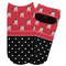 Girl's Pirate & Dots Adult Ankle Socks - Single Pair - Front and Back