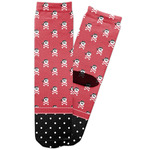 Girl's Pirate & Dots Adult Crew Socks