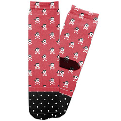 Girl's Pirate & Dots Adult Crew Socks