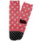 Girl's Pirate & Dots Adult Crew Socks - Single Pair - Front and Back