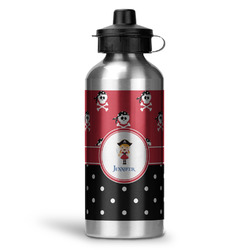Girl's Pirate & Dots Water Bottle - Aluminum - 20 oz (Personalized)