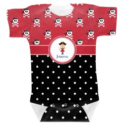 Girl's Pirate & Dots Baby Bodysuit 12-18 (Personalized)