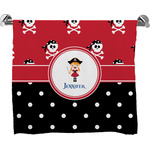 Girl's Pirate & Dots Bath Towel (Personalized)