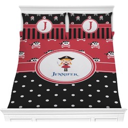 Girl's Pirate & Dots Comforter Set - Full / Queen (Personalized)