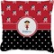 Girl's Pirate & Dots Burlap Pillow 24"