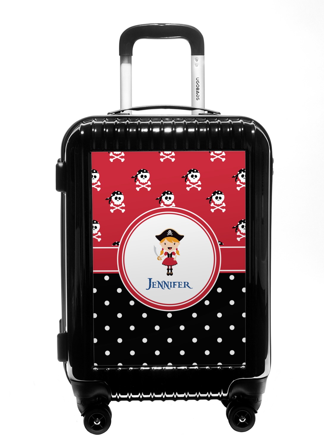 hard shell polka dot luggage