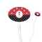 Girl's Pirate & Dots Clear Plastic 7" Stir Stick - Oval - Closeup