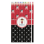 Girl's Pirate & Dots Colored Pencils (Personalized)