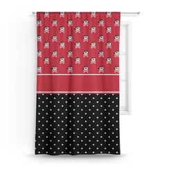 Girl's Pirate & Dots Curtain - 50"x84" Panel