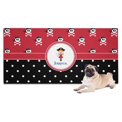 Girl's Pirate & Dots Dog Towel (Personalized)