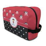 Girl's Pirate & Dots Toiletry Bag / Dopp Kit (Personalized)