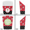 Girl's Pirate & Dots French Fry Favor Box - Front & Back View