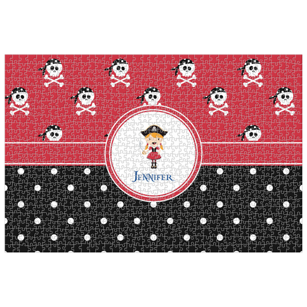 Custom Girl's Pirate & Dots Jigsaw Puzzle - 1000-piece (Personalized)