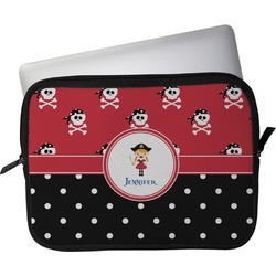 Girl's Pirate & Dots Laptop Sleeve / Case (Personalized)