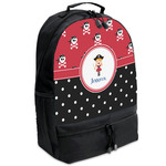 Girl's Pirate & Dots Backpacks - Black (Personalized)