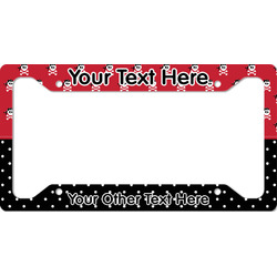 Girl's Pirate & Dots License Plate Frame (Personalized)