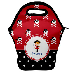 Girl's Pirate & Dots Lunch Bag w/ Name or Text