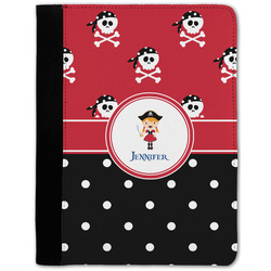 Girl's Pirate & Dots Notebook Padfolio - Medium w/ Name or Text