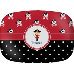Girl's Pirate & Dots Melamine Platter (Personalized)
