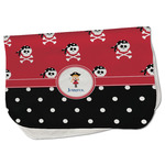 Girl's Pirate & Dots Burp Cloth - Fleece w/ Name or Text