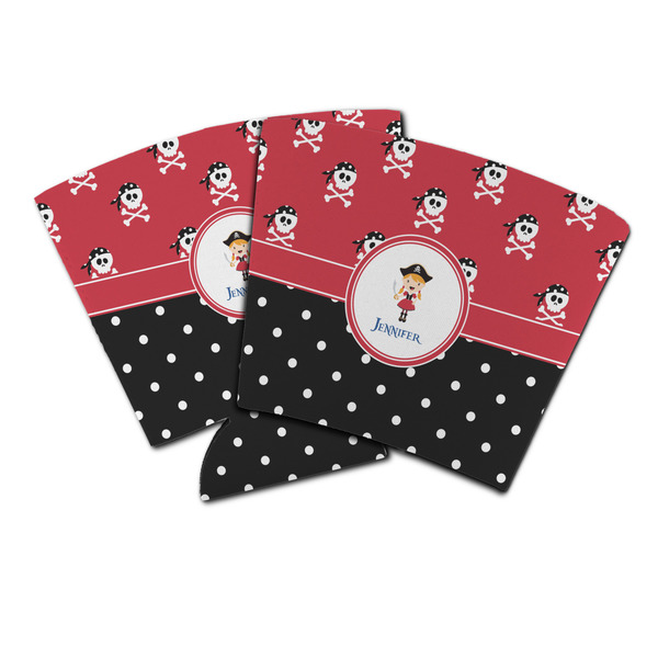 Custom Girl's Pirate & Dots Party Cup Sleeve (Personalized)