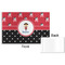 Girl's Pirate & Dots Disposable Paper Placemat - Front & Back