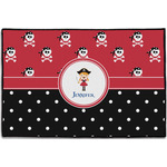 Girl's Pirate & Dots Door Mat - 36"x24" (Personalized)