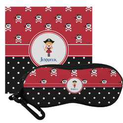 Girl's Pirate & Dots Eyeglass Case & Cloth (Personalized)