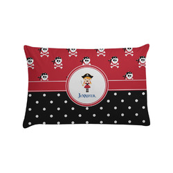 Girl's Pirate & Dots Pillow Case - Standard (Personalized)