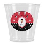 Girl's Pirate & Dots Plastic Shot Glass (Personalized)