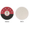 Girl's Pirate & Dots Round Linen Placemats - APPROVAL (single sided)