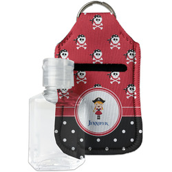 Girl's Pirate & Dots Hand Sanitizer & Keychain Holder - Small (Personalized)