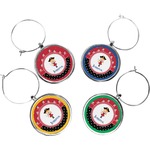 Girl's Pirate & Dots Wine Charms (Set of 4) (Personalized)