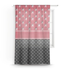 Girl's Pirate & Dots Sheer Curtain - 50"x84"