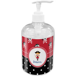 Girl's Pirate & Dots Acrylic Soap & Lotion Bottle (Personalized)