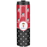 Girl's Pirate & Dots Stainless Steel Skinny Tumbler - 20 oz (Personalized)