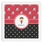 Girl's Pirate & Dots Paper Dinner Napkins (Personalized)