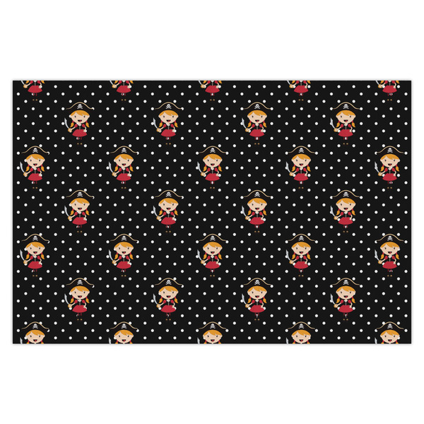 Custom Girl's Pirate & Dots X-Large Tissue Papers Sheets - Heavyweight