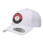 Girl's Pirate & Dots Trucker Hat - White (Personalized)