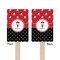 Girl's Pirate & Dots Wooden 6.25" Stir Stick - Rectangular - Double Sided - Front & Back