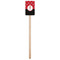 Girl's Pirate & Dots Wooden 6.25" Stir Stick - Rectangular - Single Stick