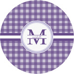 Gingham Print Multipurpose Round Labels - 1" (Personalized)