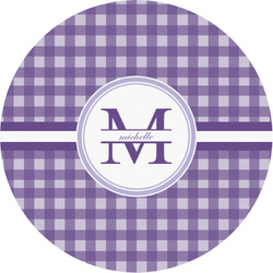 Gingham Print Multipurpose Round Labels - 1" (Personalized)