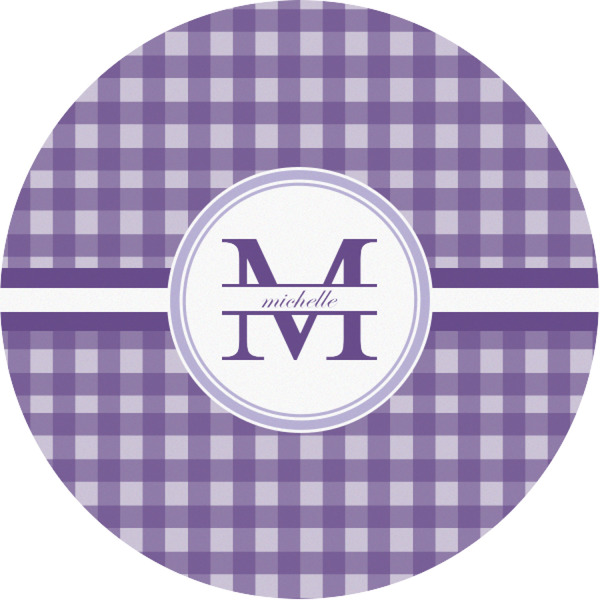 Custom Gingham Print Multipurpose Round Labels - 1" (Personalized)